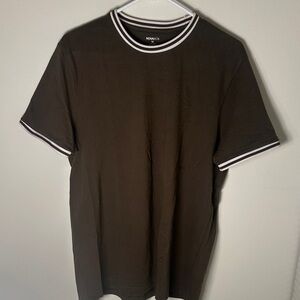 Fashion Nova olive green Tee with White Accents